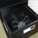 Global Black 5 Drawer Vertical File Cabinet, Locking